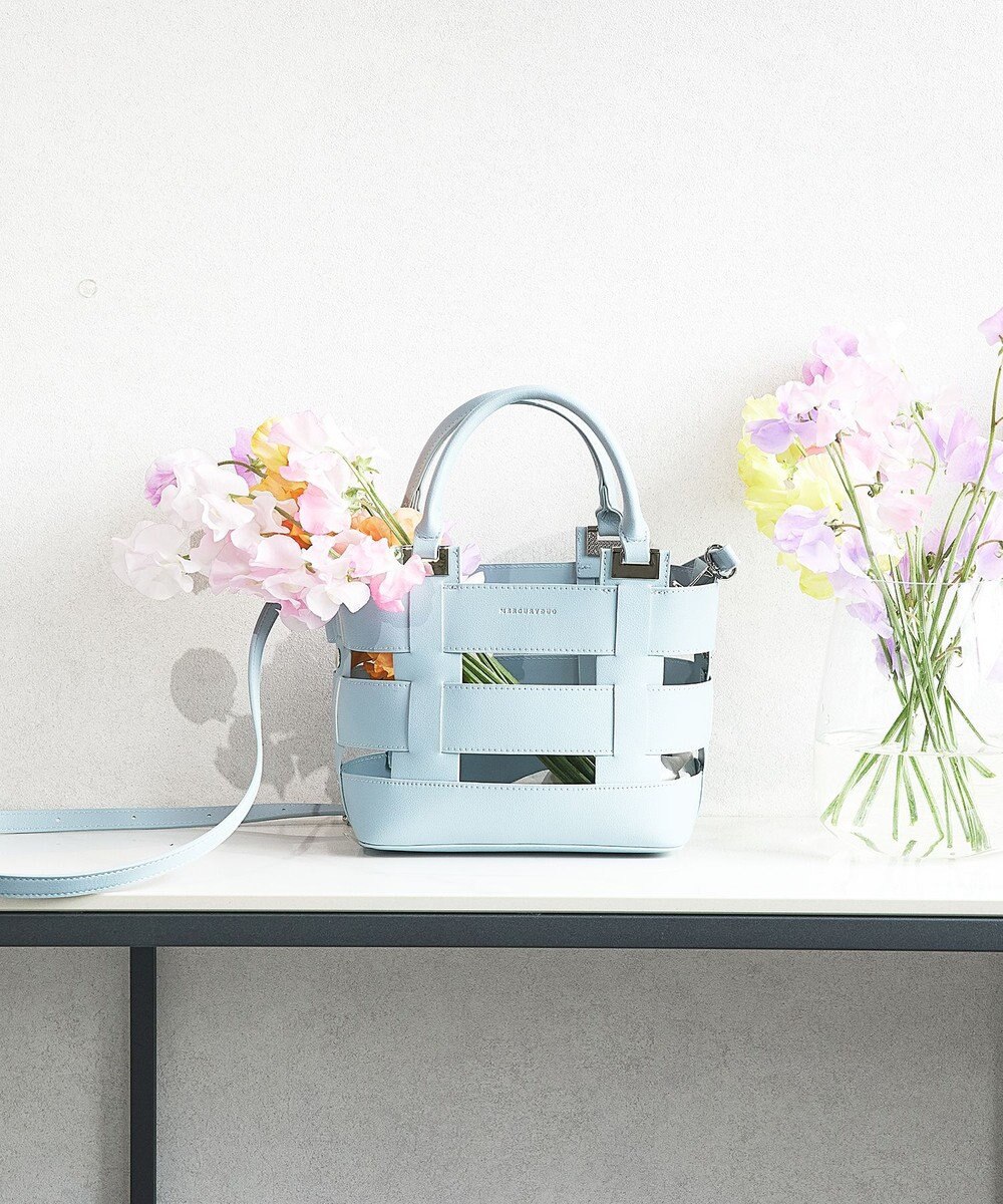 style code 【MERCURYDUO/マーキュリーデュオ】軽量メッシュ　花柄巾着付ミニトートバッグ 