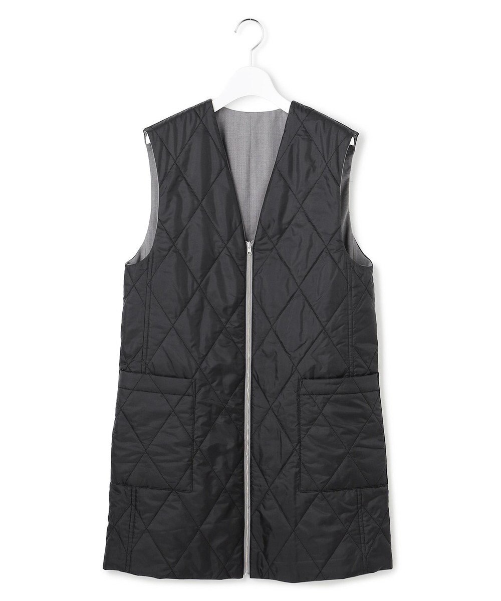 ICB 【洗える・リバーシブル着用可】T/Wツイルキルト リバーシブル パディング ジレ 