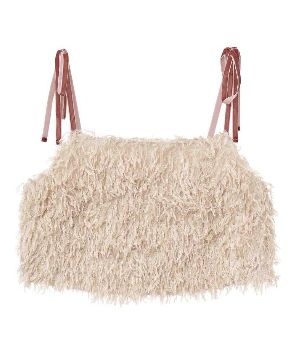 earth music&ecology 【WEB限定】ベロアリボンフェザービスチェ 