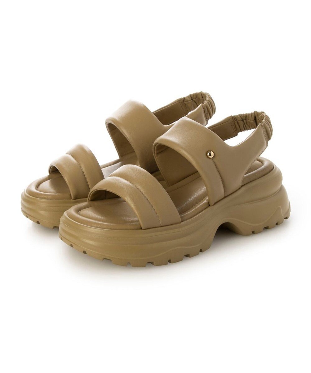 ing <ing>厚底ダブルベルトスポーツサンダル 