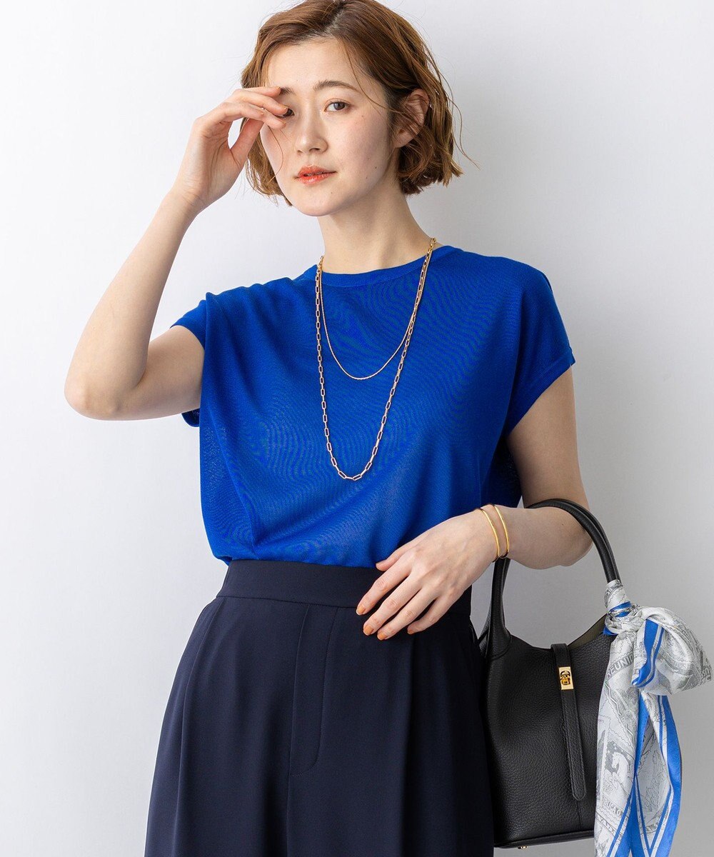 23区 L 【先行予約】シャイニーシアー ノースリーブ ニット 