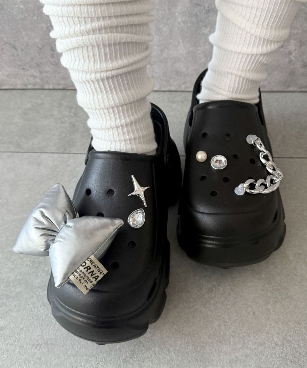 WEGO 【SMLサイズ展開】パーツ付き厚底ラバーサンダル 