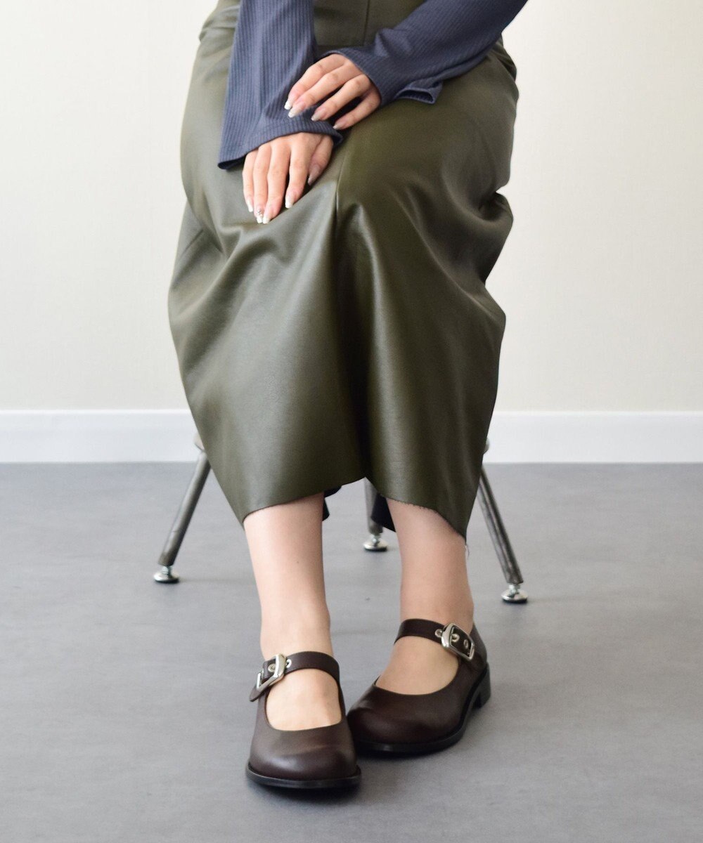 INTER-CHAUSSURES 【ANGEL ALARCON】オブリークトウストラップシューズ 