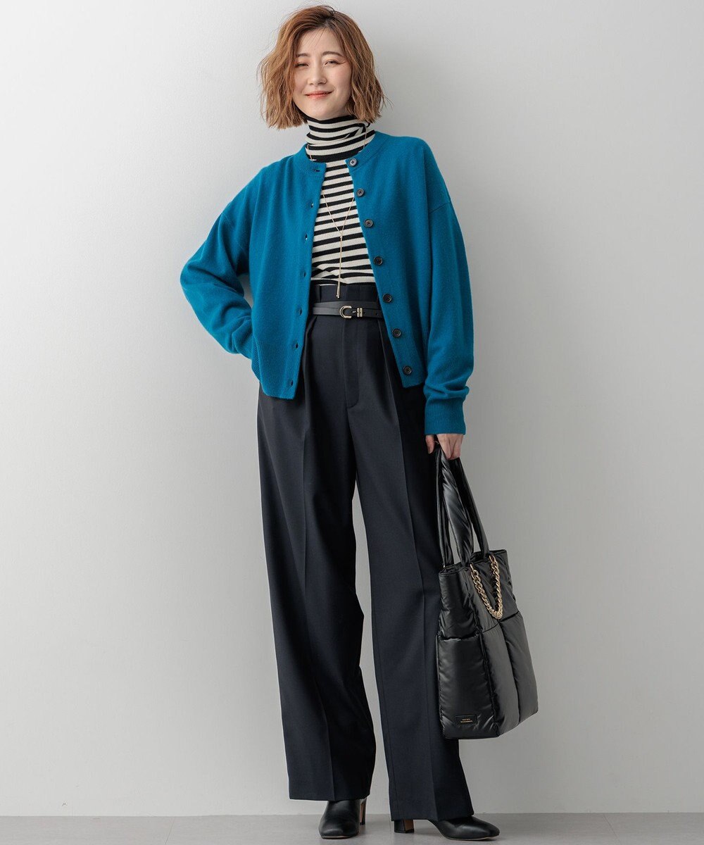 23区 【Oggi1月号/CLASSY.11月号掲載】ウーステッドウール リブタートルネック ニット 