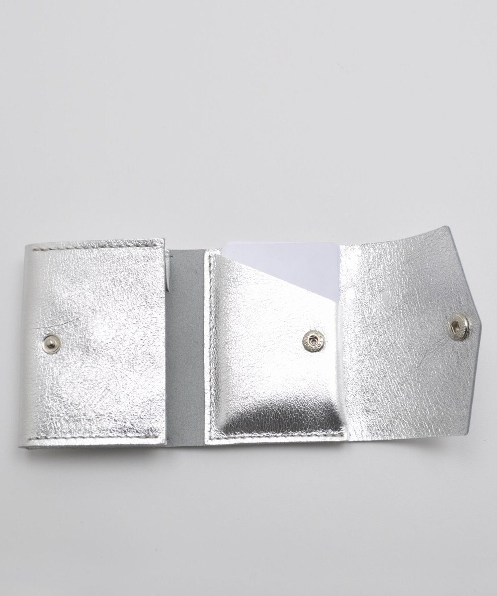 blancle メタリックレザー 三つ折りウォレット 