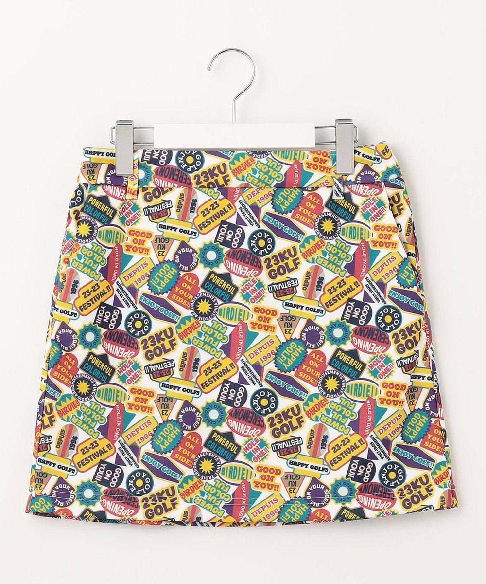 23区GOLF 【WOMEN】【吸水速乾】ステッカープリント スカート 
