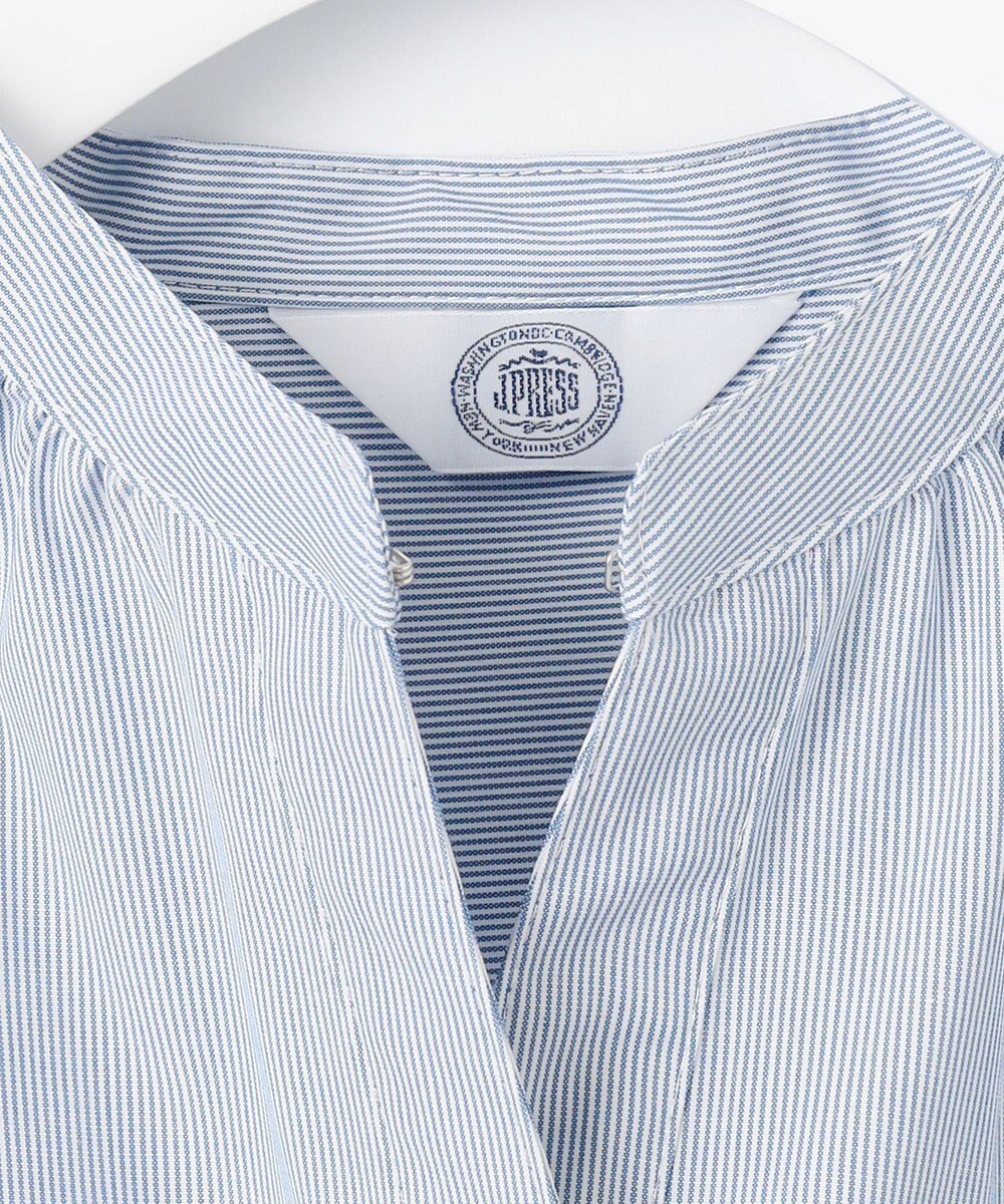 J.PRESS LADIES 【洗える・接触冷感・UVケア】エステネージュストライプ コクーン ブラウス 