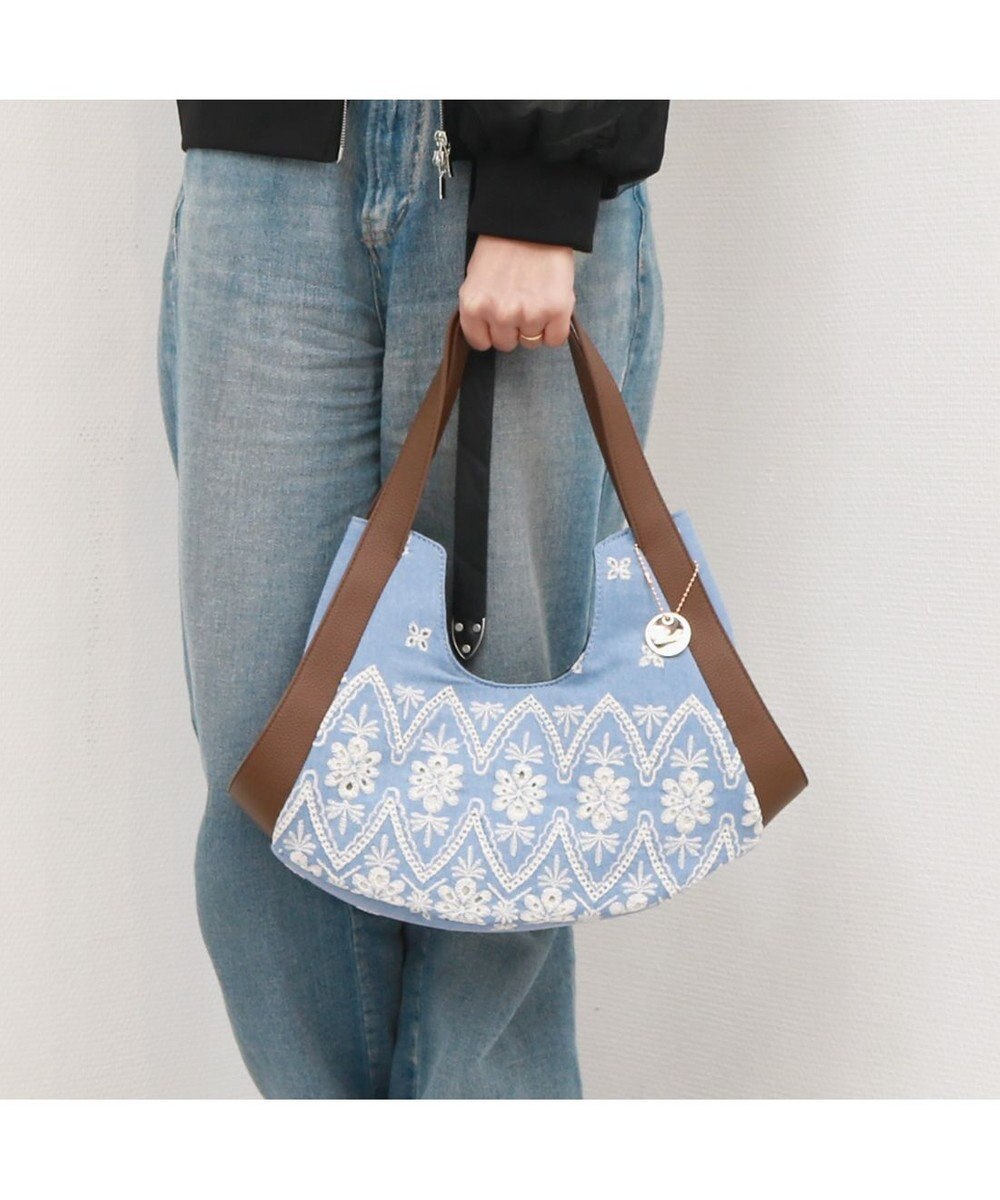 UNBILLION カシュカシュ cachecache / 刺繍生地トートバッグ 