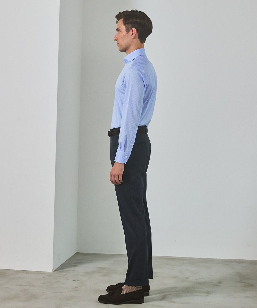 GOTAIRIKU 【ストレッチ/洗える】Albini ジャージ シャツ_ カッタウェイカラー 