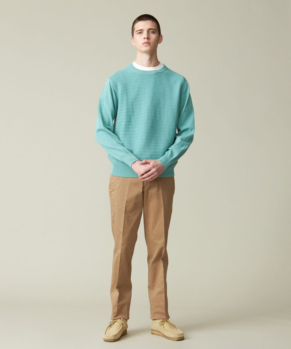 J.PRESS MEN ドライコットン シャドーボーダーニット 