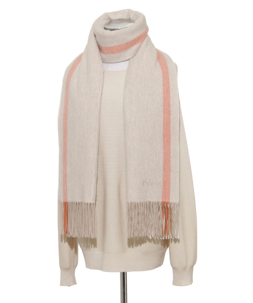 MOONBAT FURLA(フルラ）ウール100％ オンブレー カラーブロック ストール 