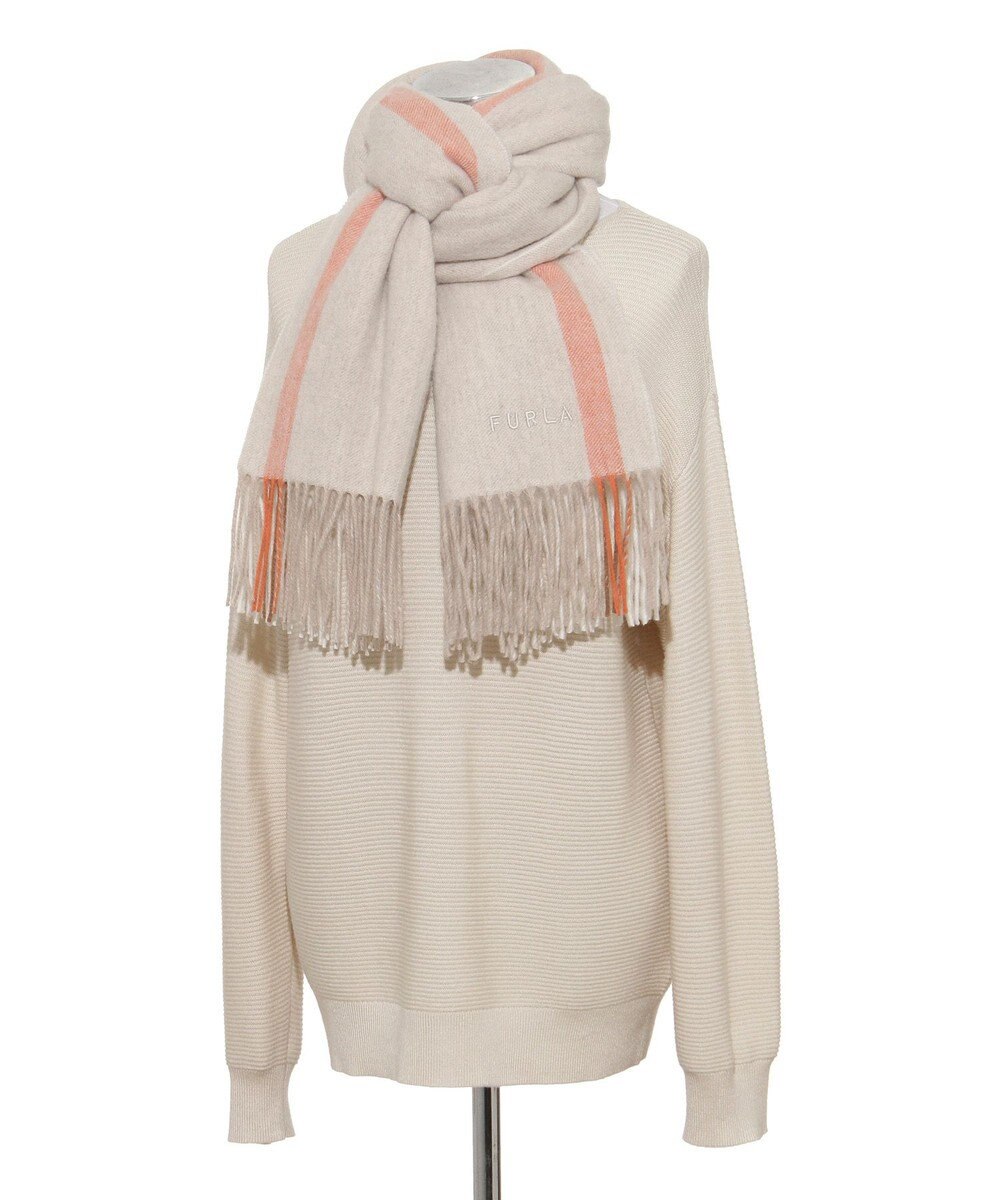 MOONBAT FURLA(フルラ）ウール100％ オンブレー カラーブロック ストール 