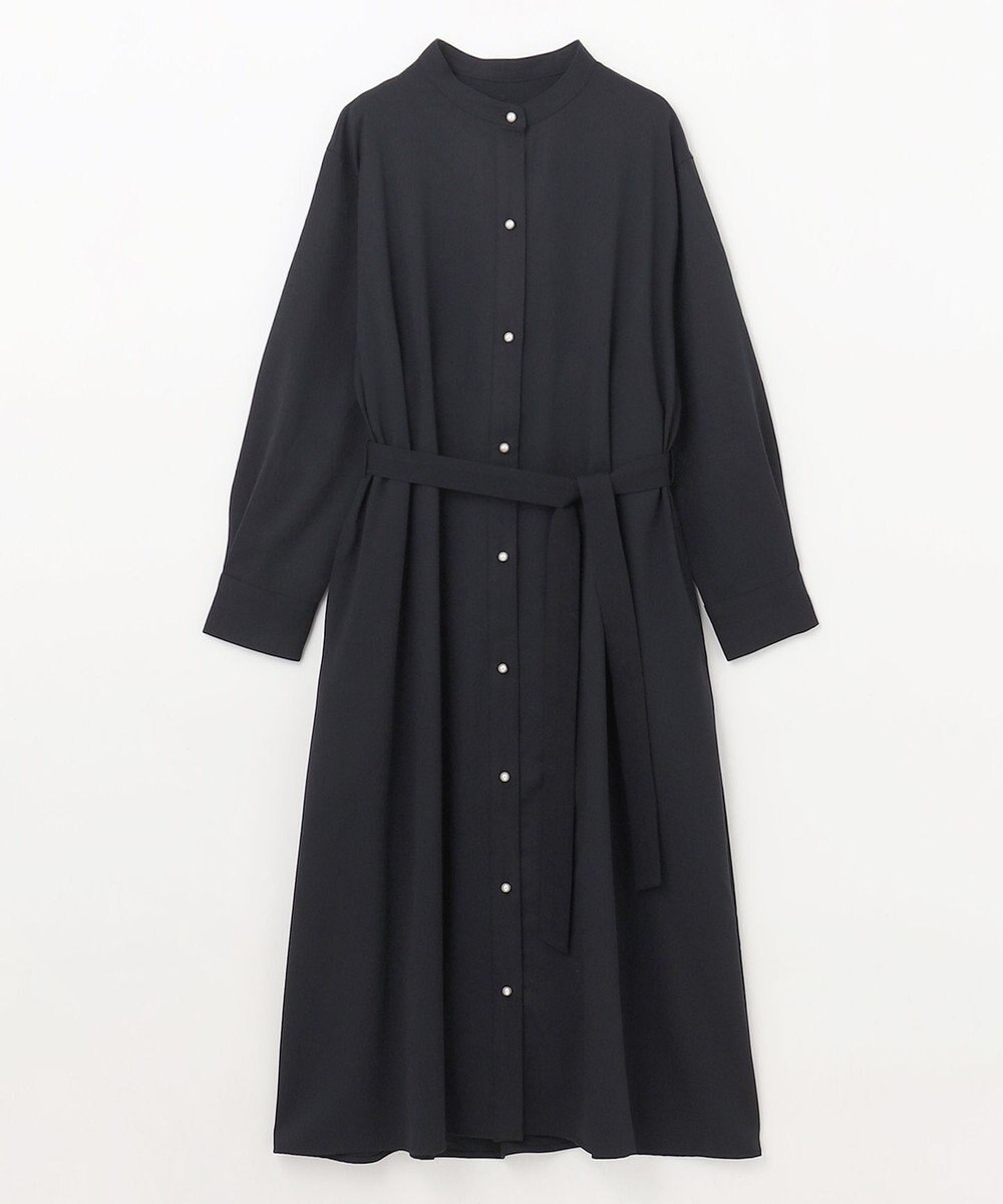 ANY 【洗濯機可能/ストレッチ】ウールライク前開きワンピース 