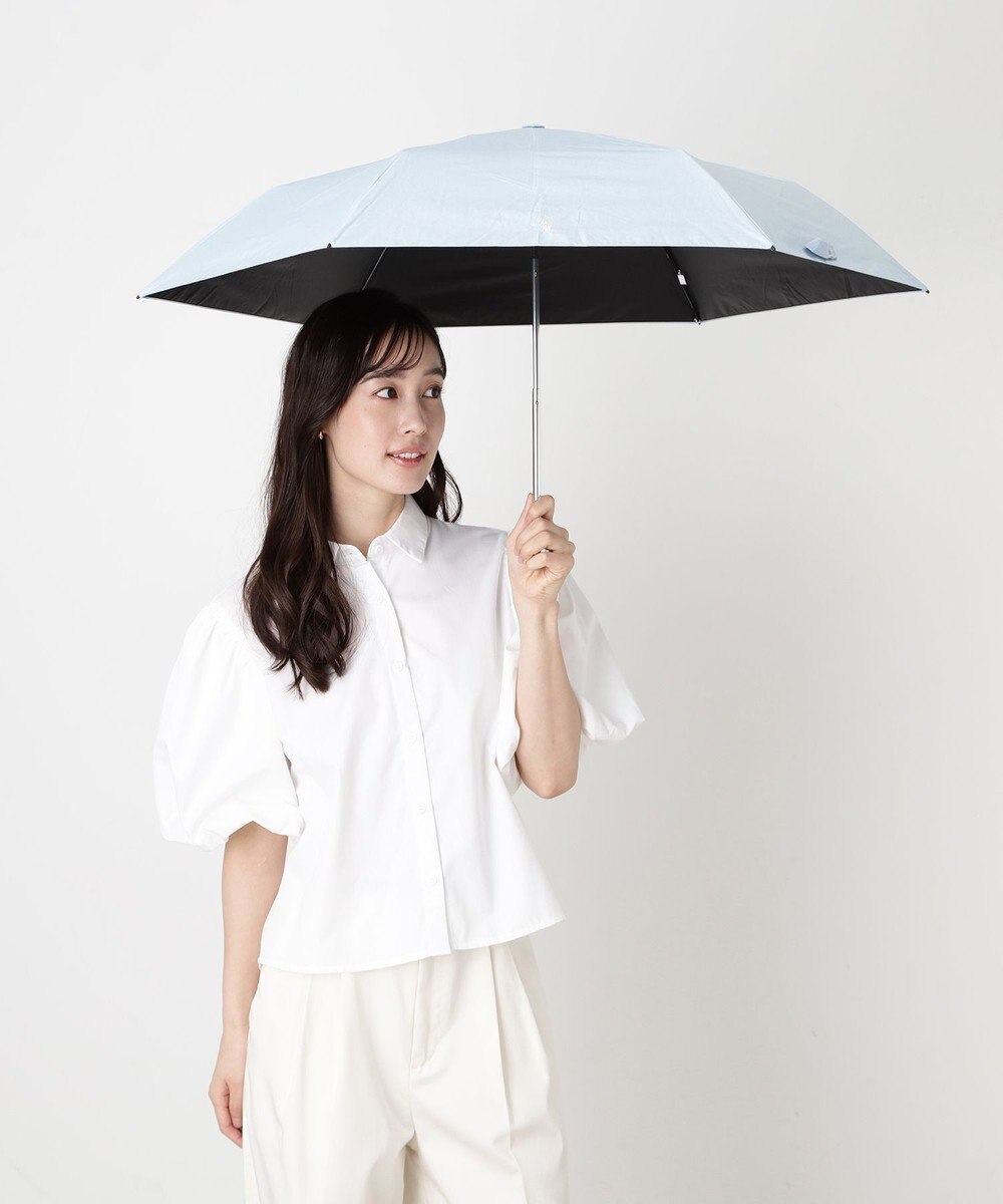 MOONBAT 【WEB限定/ 遮光率100％/遮熱/UV】POLO RALPH LAUREN（ポロ ラルフローレン）晴雨兼用日傘 ワンポイント ポロポニー シャンブレー 無地 折りたたみ傘 