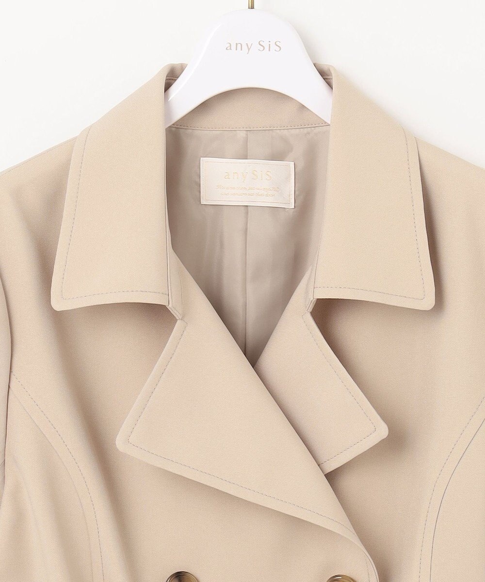 ANY SIS 【洗える】ベーシックハーフ トレンチコート 