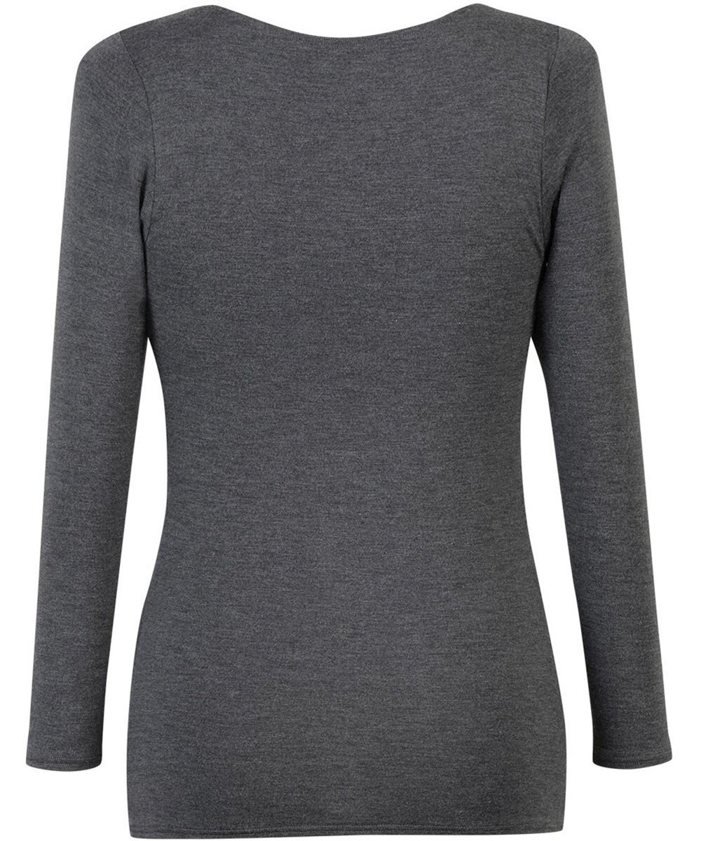 Wing カップ付きインナー あったか素材 ブラトップ ラク きれいなバストシルエット 【シンクロブラトップ  保温タイプ】 8分袖 長袖 秋 冬 ET1864 ウイング／ワコール 