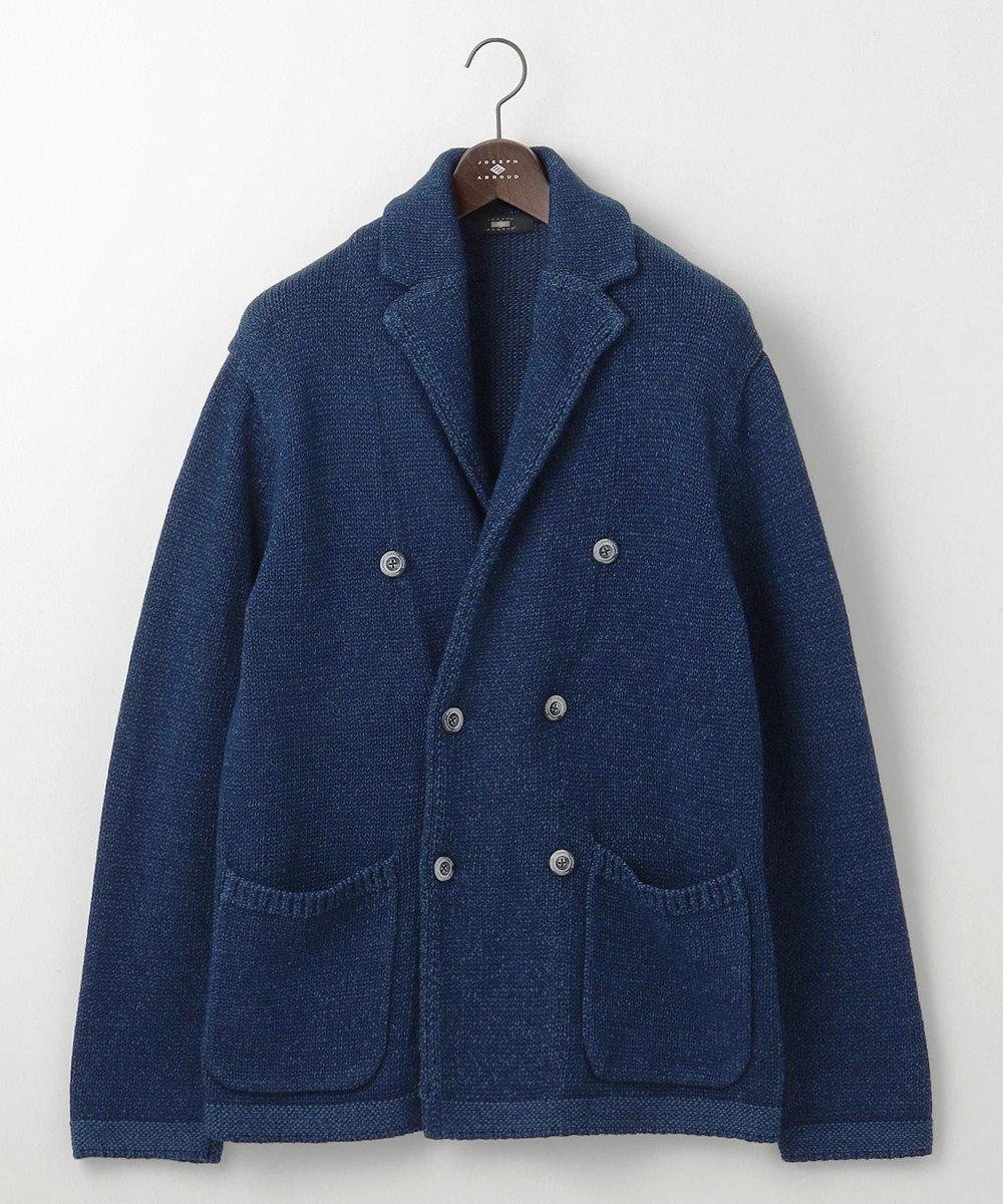 JOSEPH ABBOUD 【キングサイズ・イタリア糸使用】コットンリリヤーン ニット ジャケット 