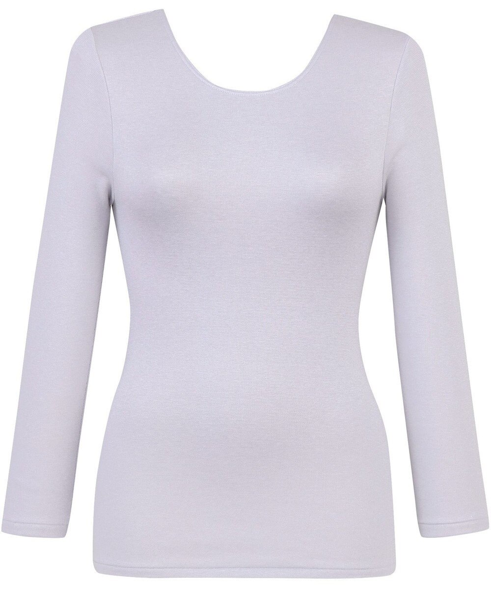 Wing あったかインナー 綿混素材 裏起毛(肌側) よく伸びる素材 ストレッチ性 保温性 【ラクのびサーモ】 ネックせまめ 8分袖 長袖 秋 冬 EL6912 ウイング／ワコール 