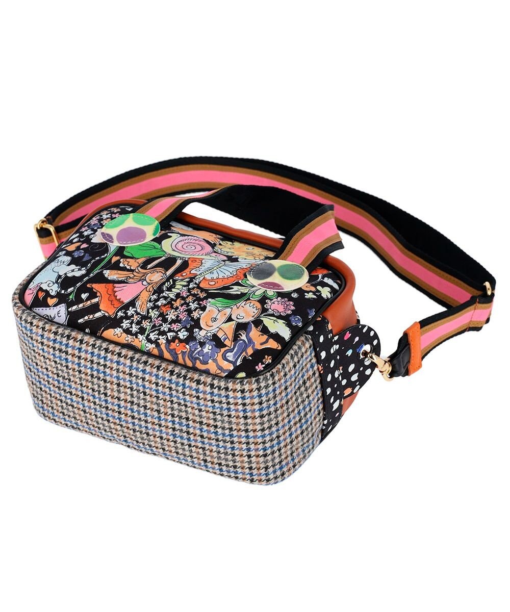 tsumori chisato CARRY マルチチェック 2way ミニボストン ハンドバッグ ショルダーバッグ 