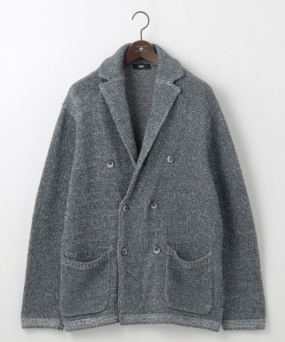JOSEPH ABBOUD 【キングサイズ・イタリア糸使用】コットンリリヤーン ニット ジャケット 