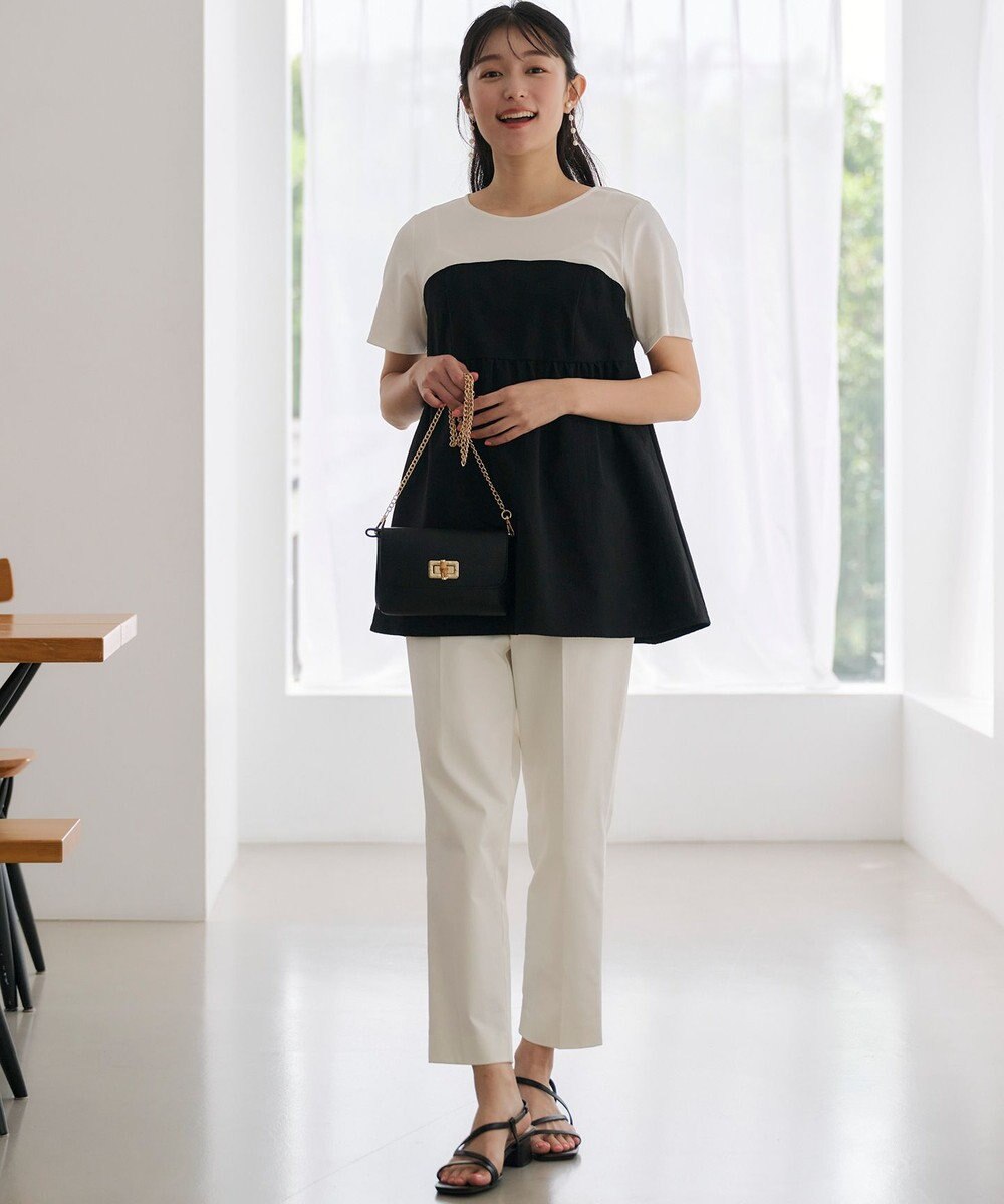 ANY SIS 【接触冷感・UVカット・撥水】クールタッチテーパード パンツ 