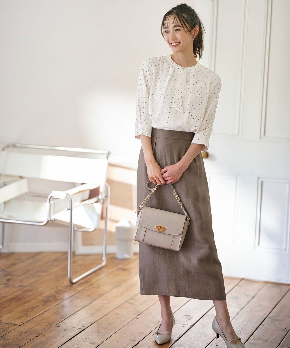 ANY SIS L 【洗える】ラッフルボウ ブラウス 