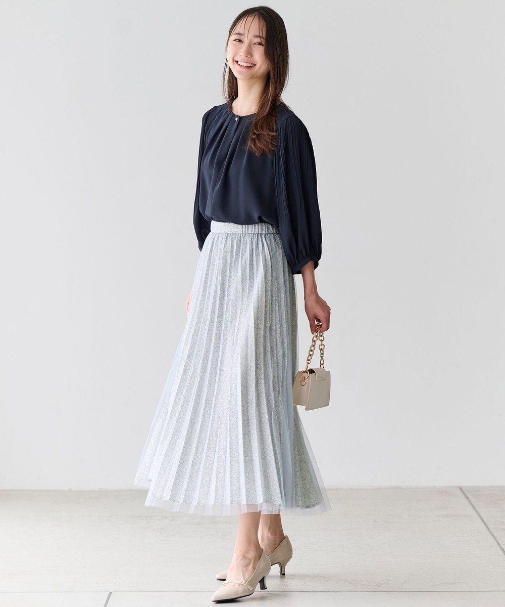ANY SIS 【洗える】チュールレイヤードプリーツ スカート 