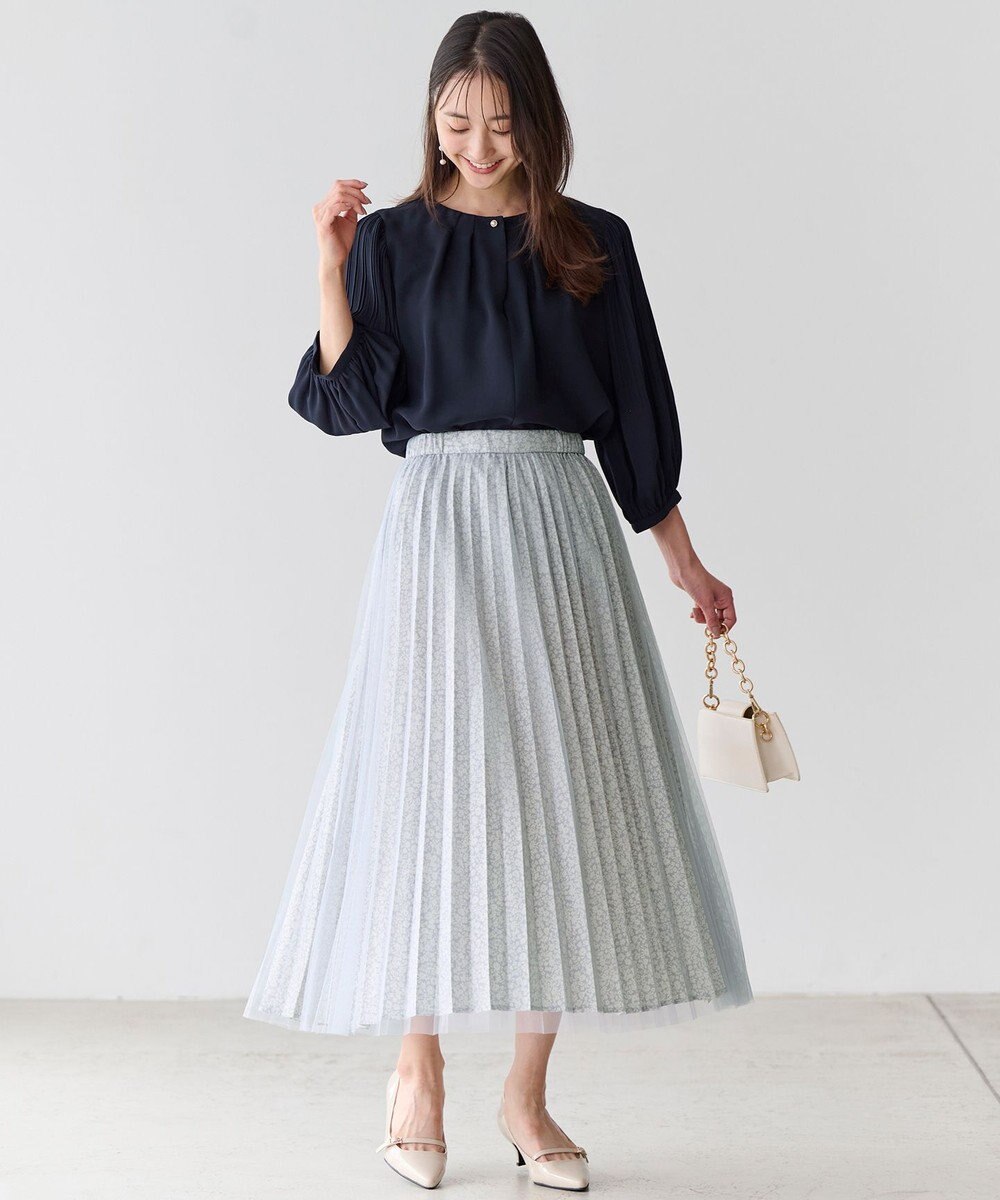 ANY SIS 【洗える】チュールレイヤードプリーツ スカート 