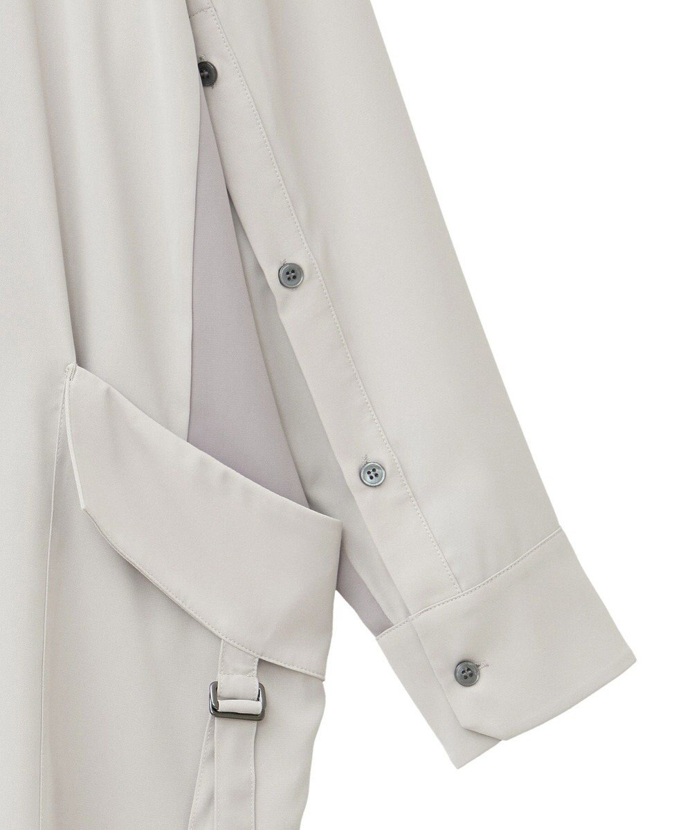 YECCA VECCA カーゴデザイン配色シャツワンピース 