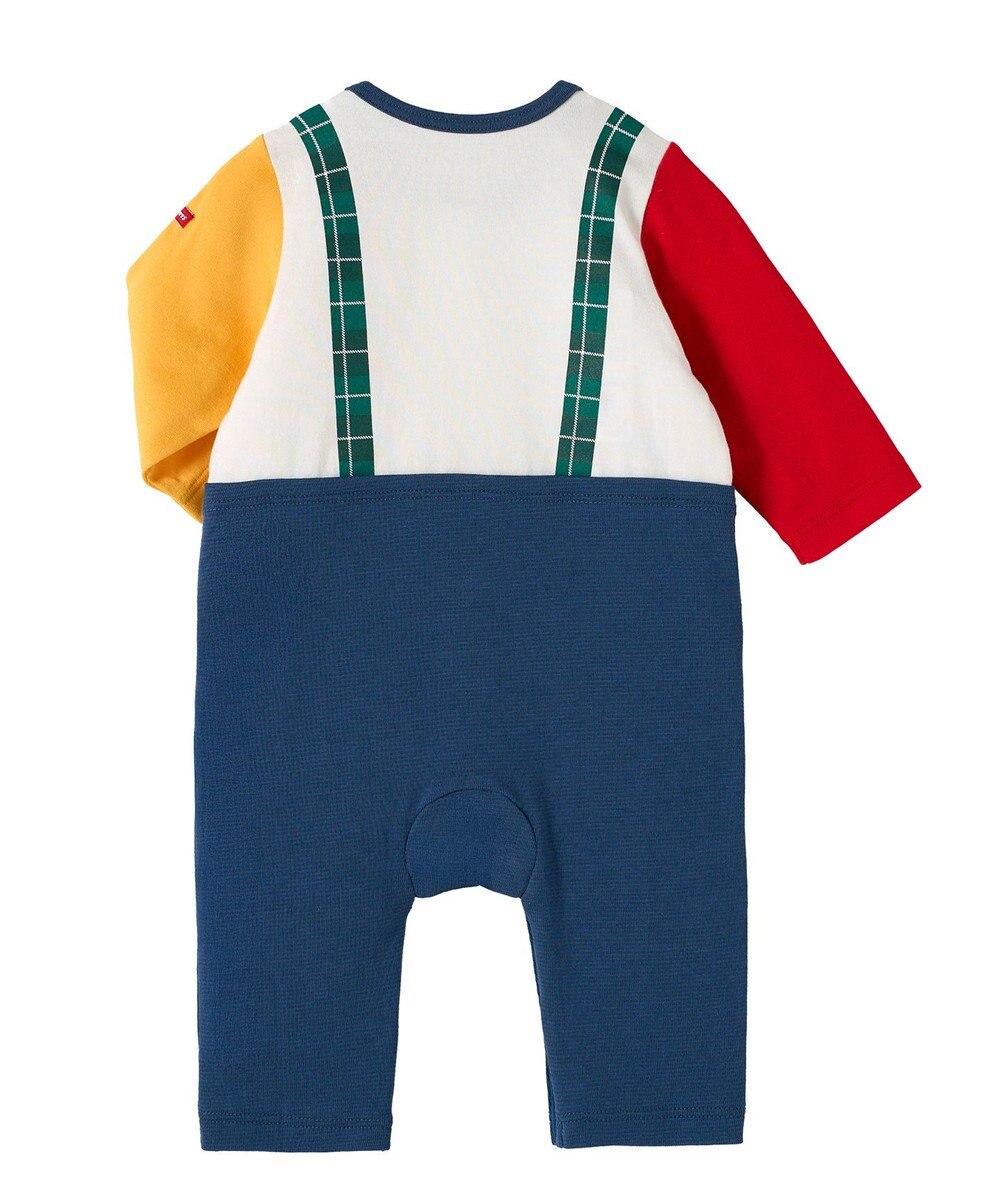 MIKI HOUSE HOT BISCUITS 【70-80cm】ビーンズサスペンダーカバーオール 