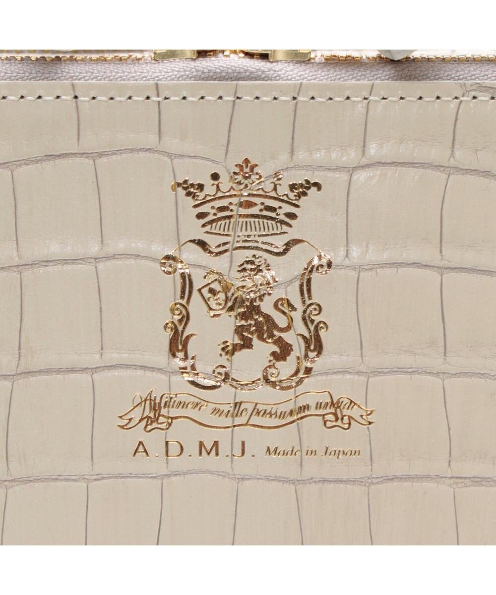 A.D.M.J. 【牛革】クロコ型押しスクエアショルダー 