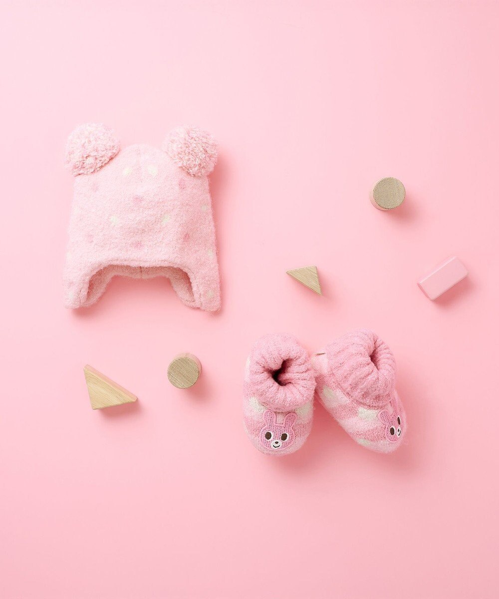 MIKI HOUSE HOT BISCUITS ニット小物ギフトセット【クリアケース付き】 