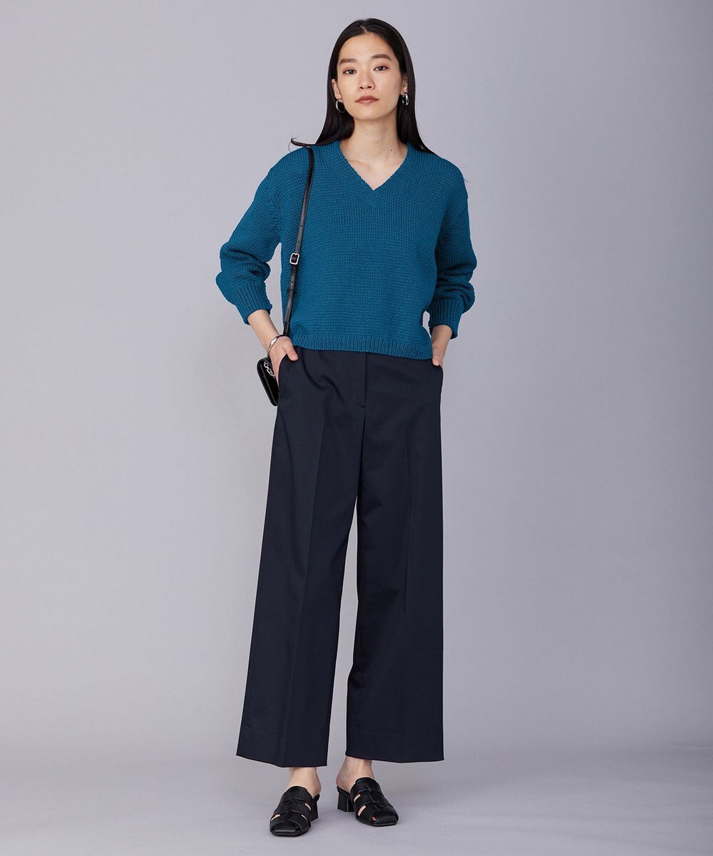 ICB 【洗える】リリヤーンバルキー Vネックニット 