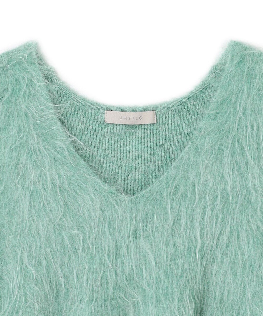 UNFILO 【野呂佳代さん着用】アルパカシャギー ペプラムジレ 