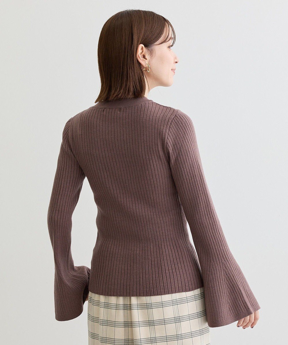 Green Parks ・ｓｗｉｎｇ　ｂｙ　ベルスリーブクルーリブニット 