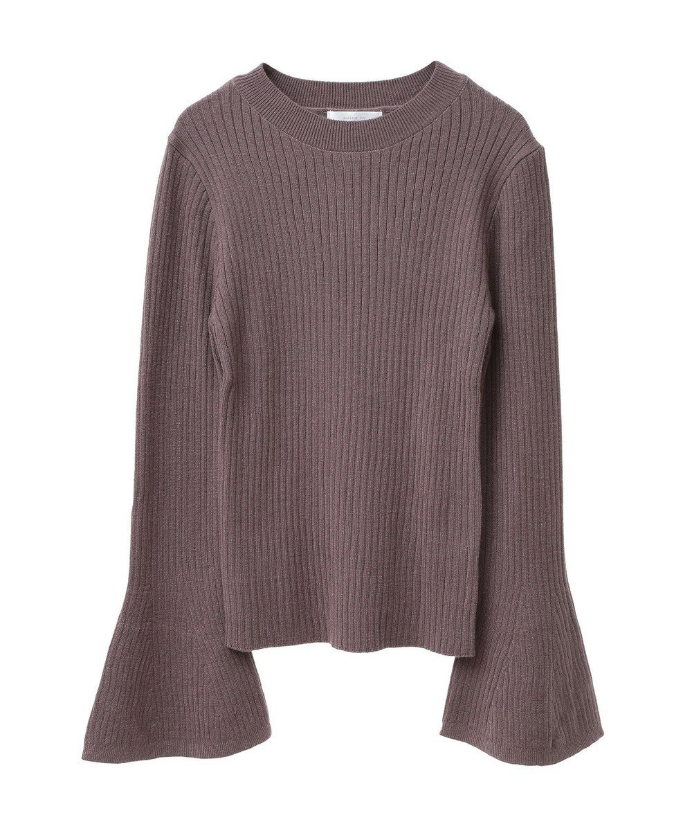 Green Parks ・ｓｗｉｎｇ　ｂｙ　ベルスリーブクルーリブニット 