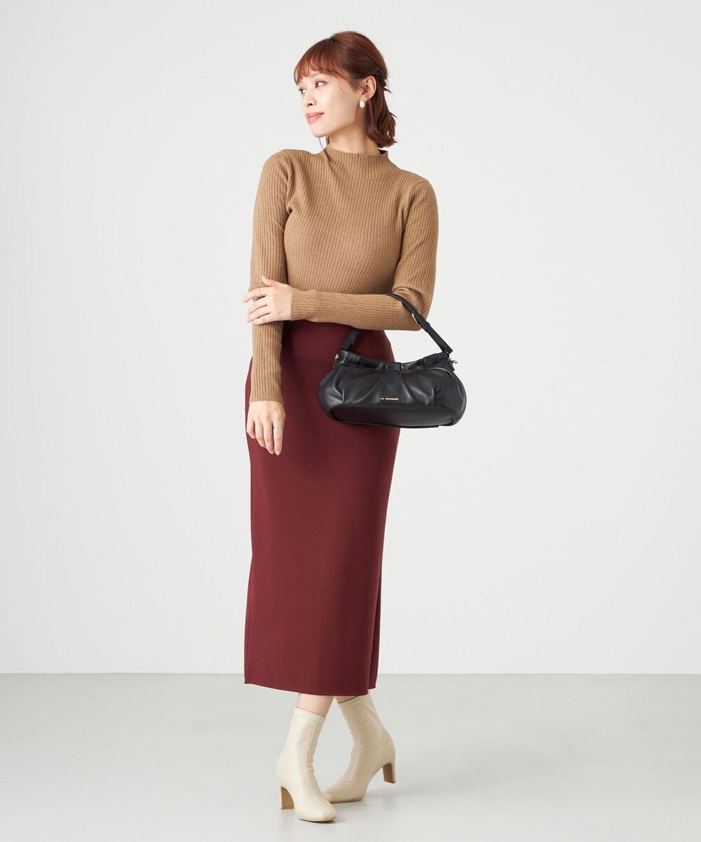 LA BAGAGERIE シープレザー　ギャザーミニバッグ 