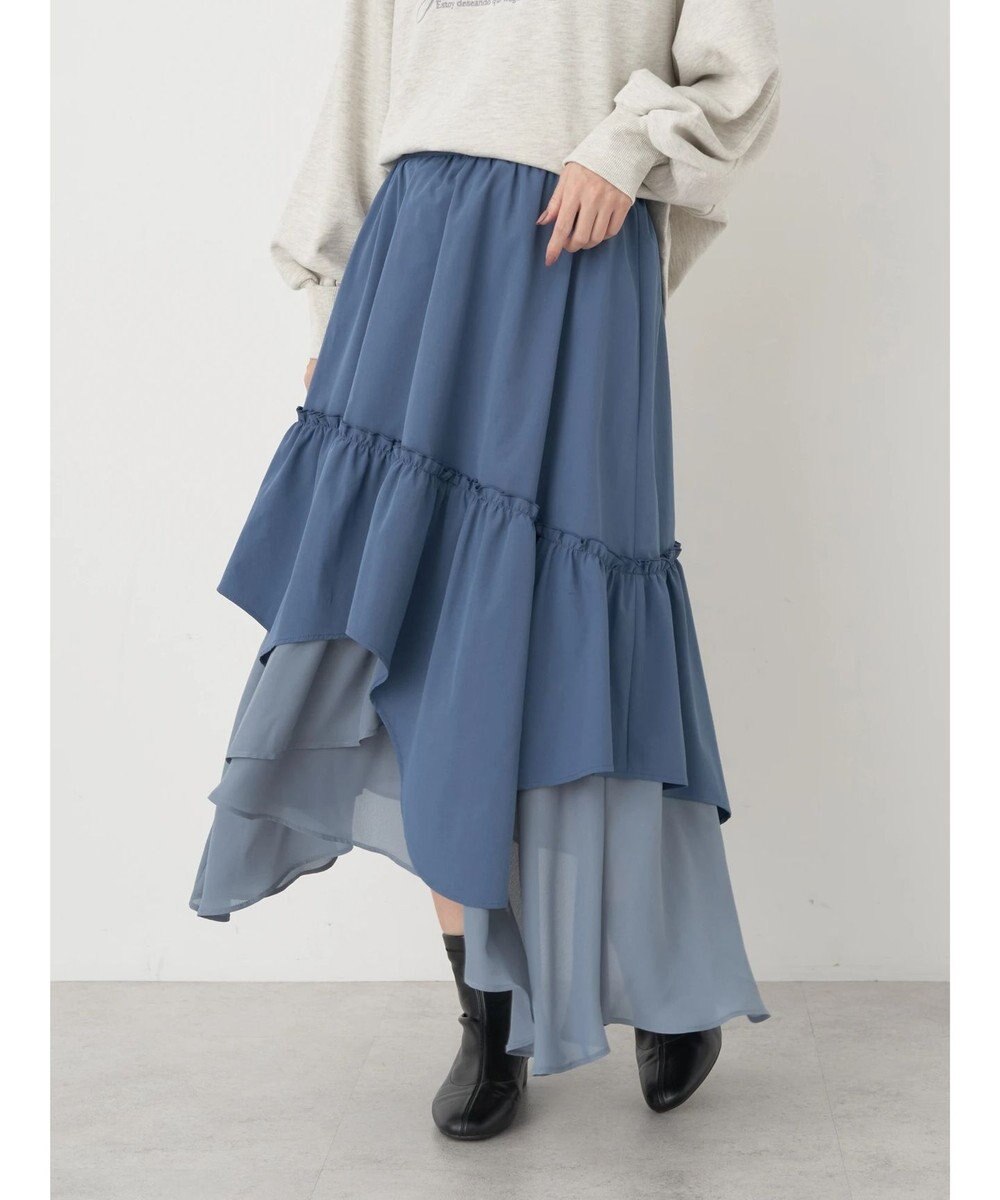 earth music&ecology イレヘムティアードスカート 