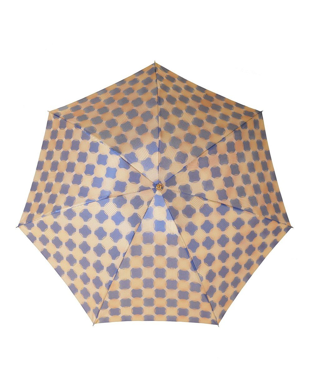 槇田商店 ノルディック ドットコラージュ ブルー 折りたたみ傘 