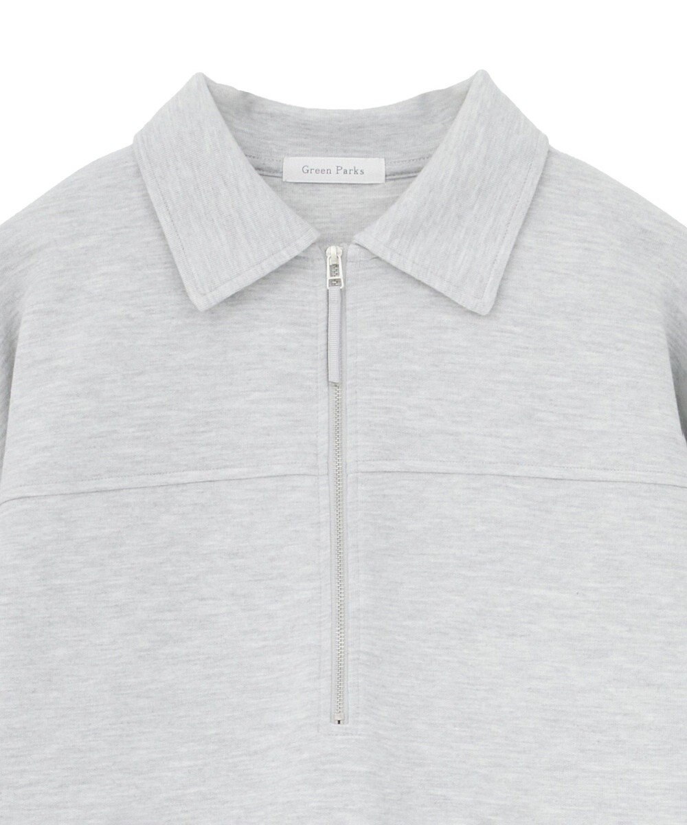 Green Parks ポロ衿ハーフＺＩＰカットワンピース 