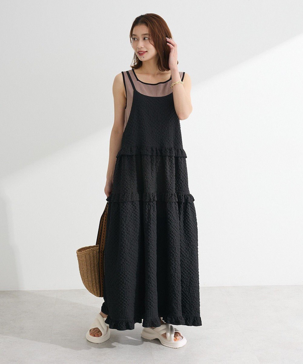 Green Parks ・Petit Fleur フリルティアードキャミワンピ 