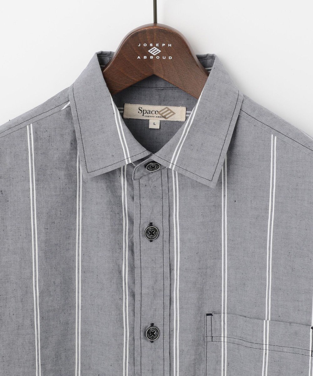 JOSEPH ABBOUD MOUNTAIN 【SPACE／UNISEX】JOE COTTONワイドストライプ シャツ 