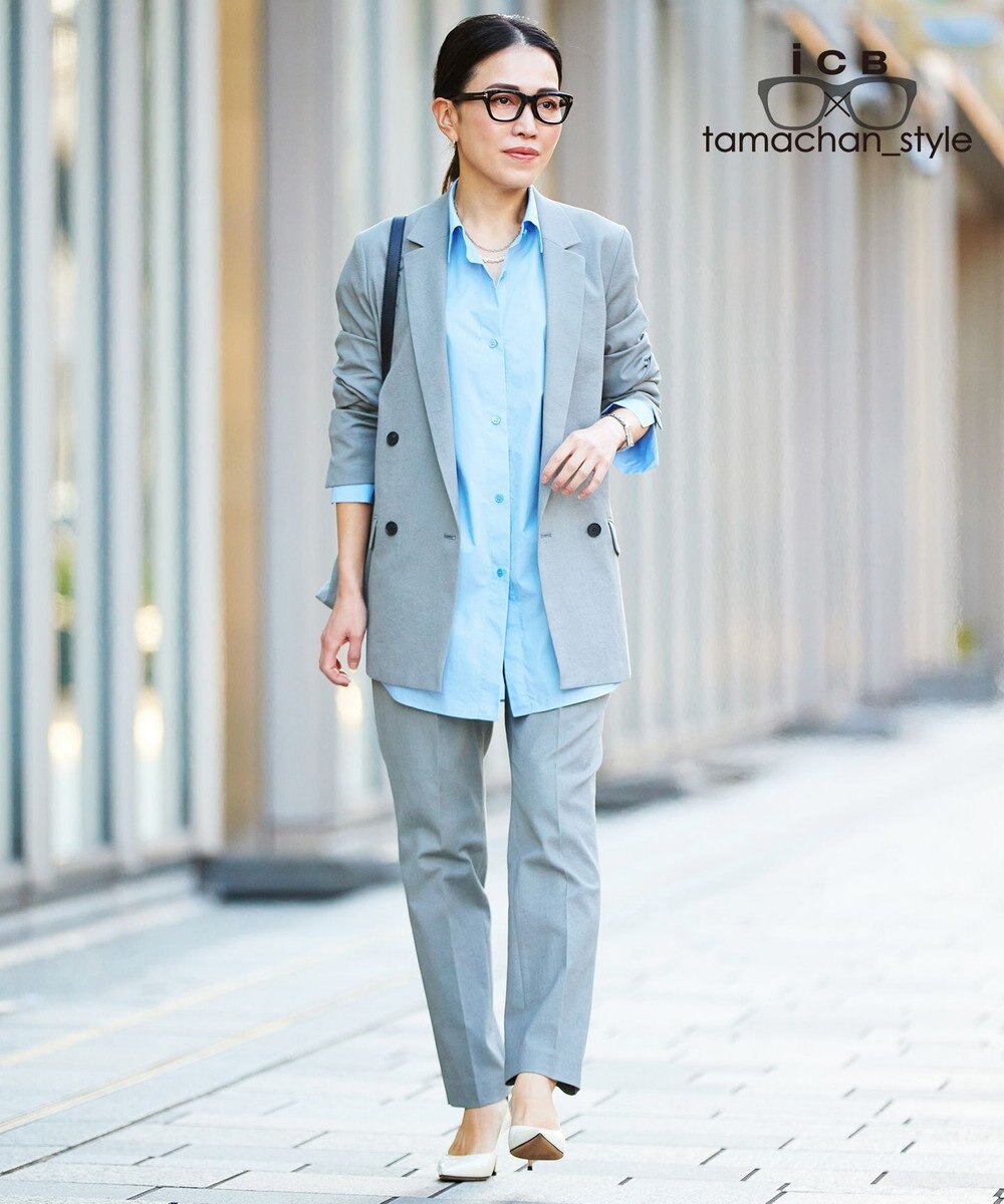 ICB 【ICB×tamachan_style コラボ】 スタイルアップ ビッグシャツ 