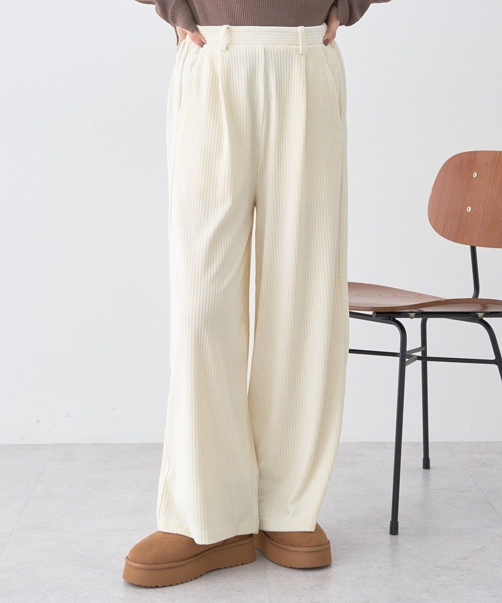 earth music&ecology コーデュロイタックパンツ 