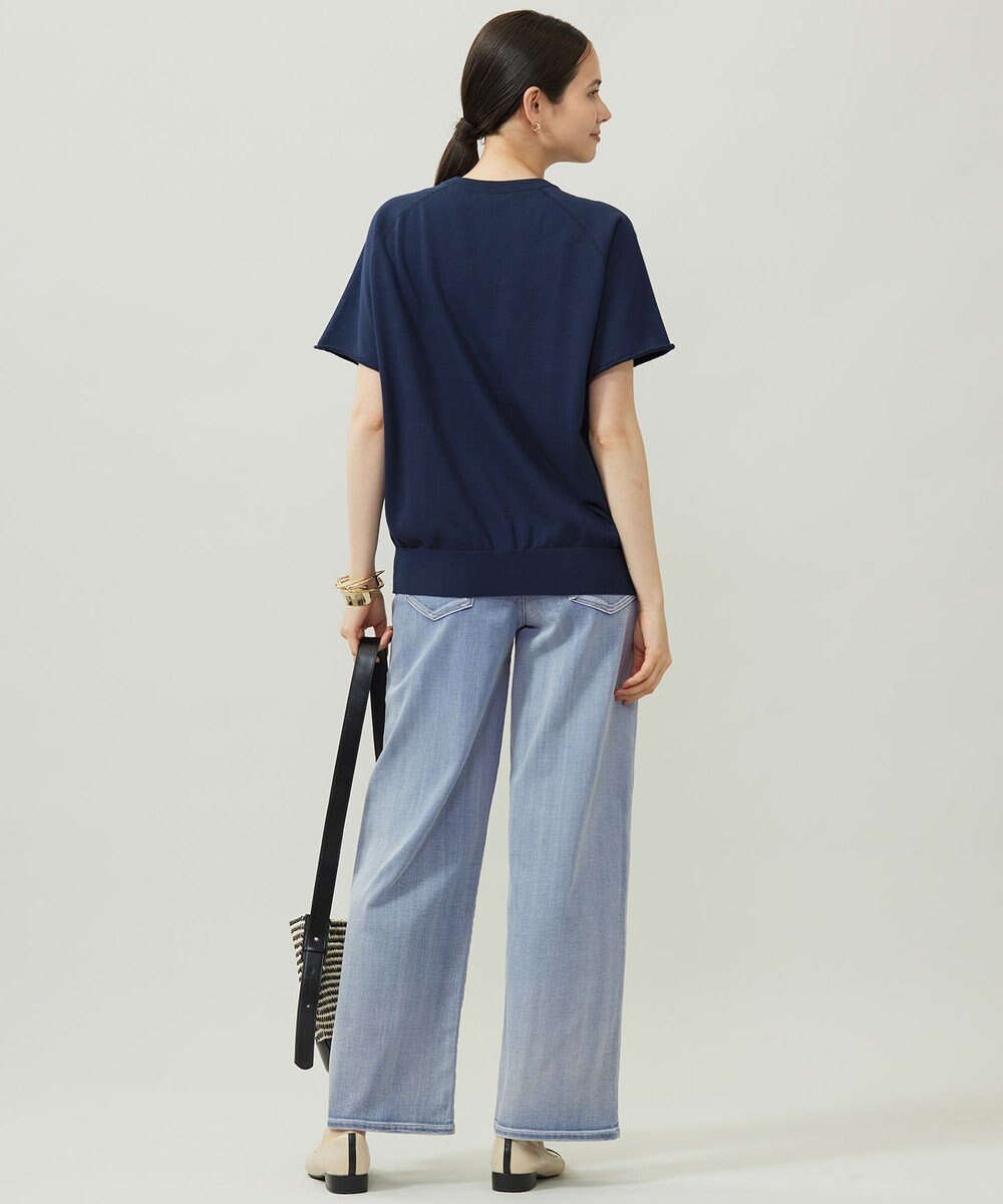 自由区 【洗える】コットンループバックスウェット ニット 