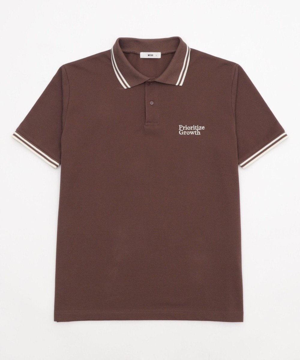 WEGO 【ユニセックス着用ITEM/MLサイズ展開】ワンポイント刺繍カノコポロ（SS） 