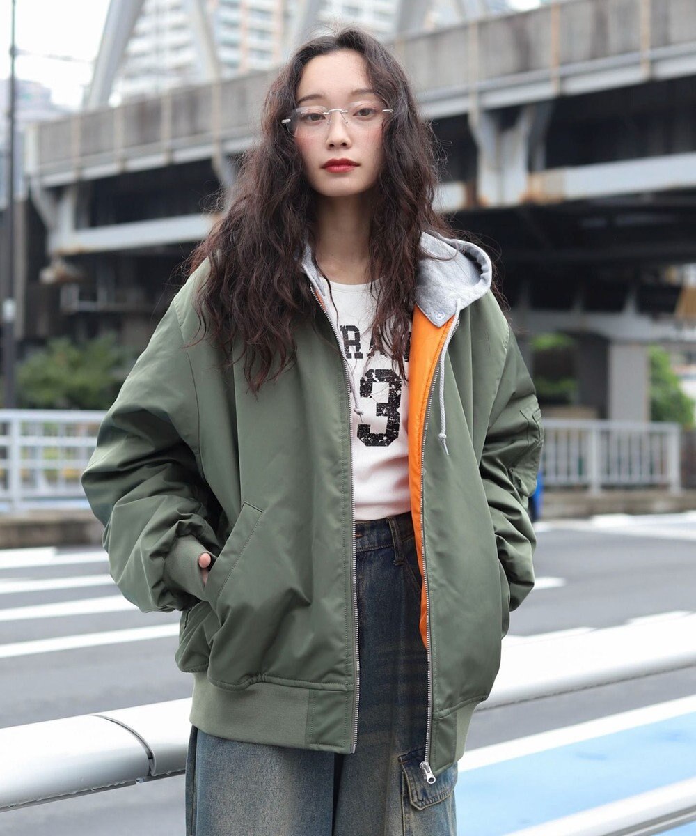 WEGO 【ユニセックス着用ITEM】2WAYフードパファーMA－1 