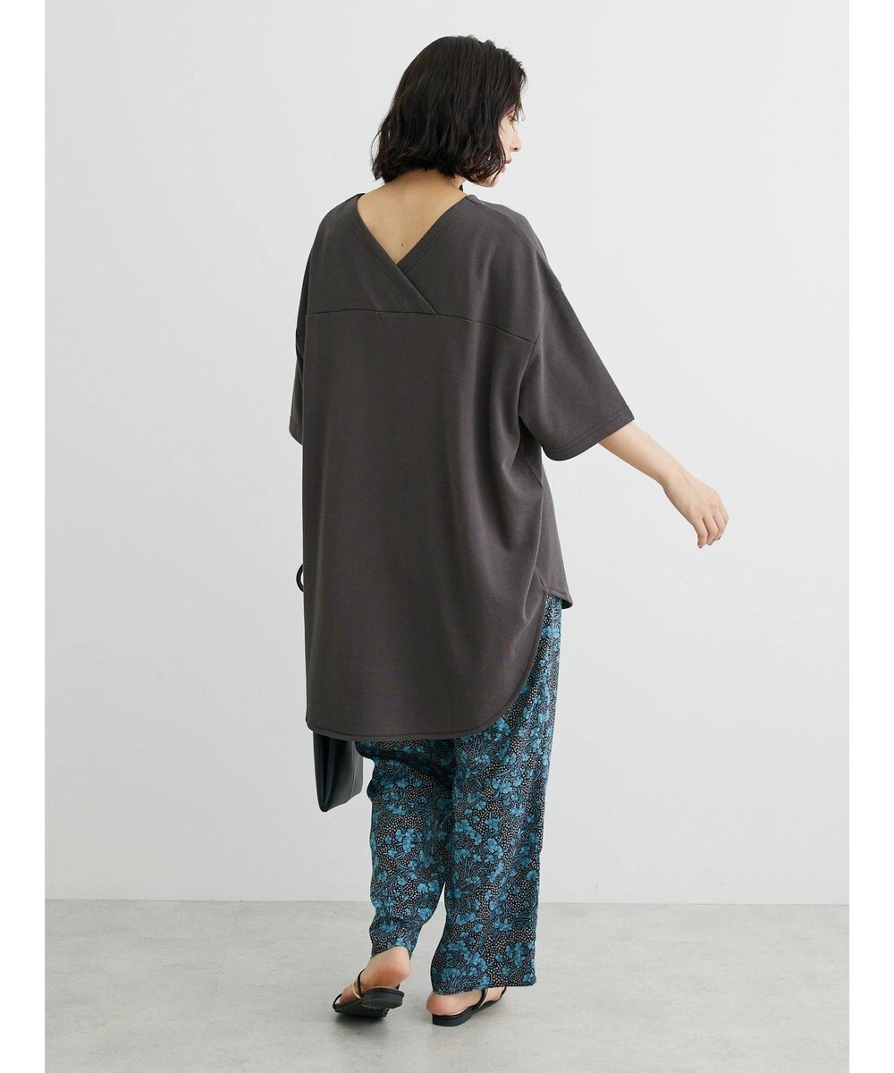 Green Parks ミニ裏毛バックカシュクール半袖チュニック 