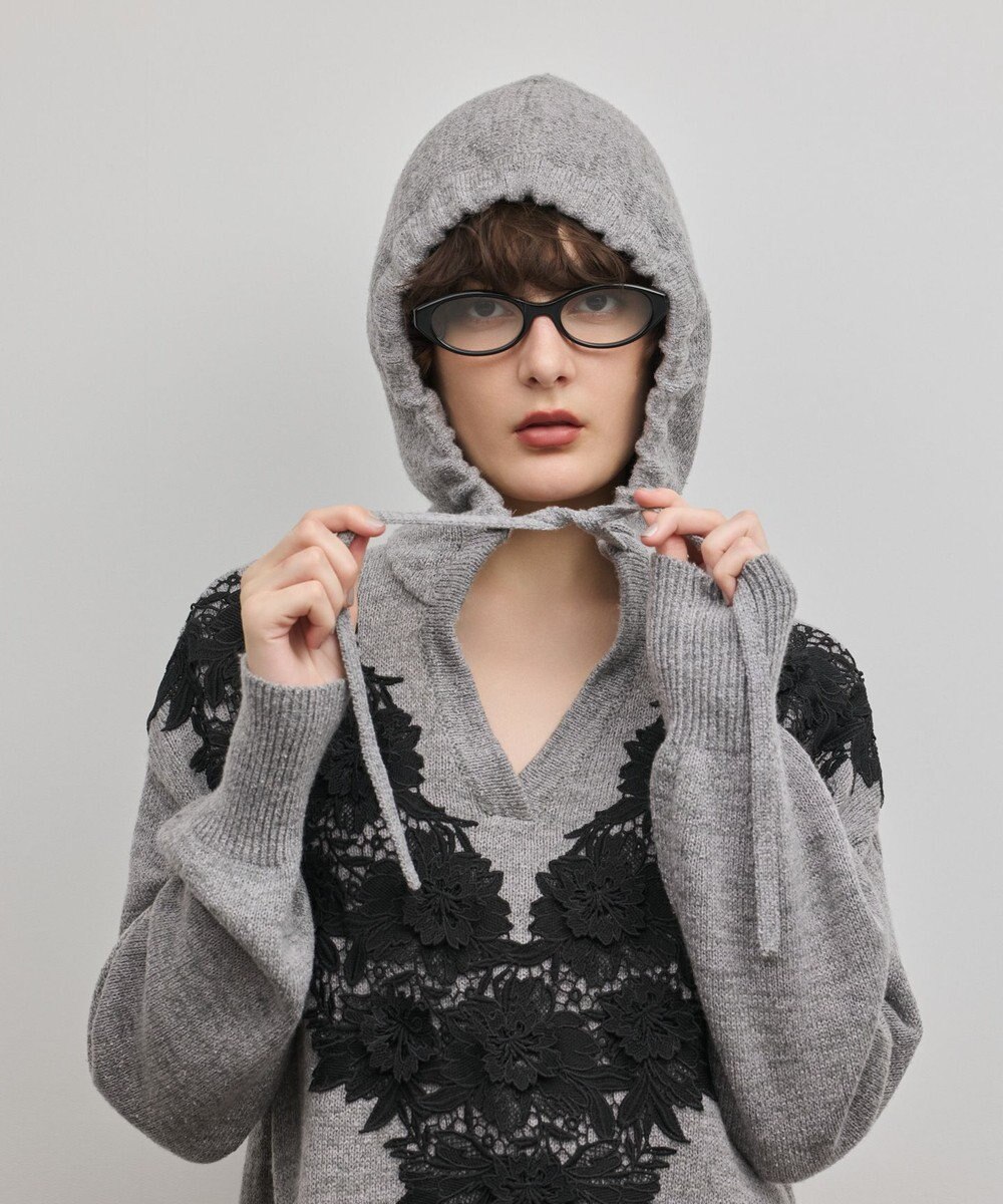 GRACE CONTINENTAL ケミカルレースニットワンピース 