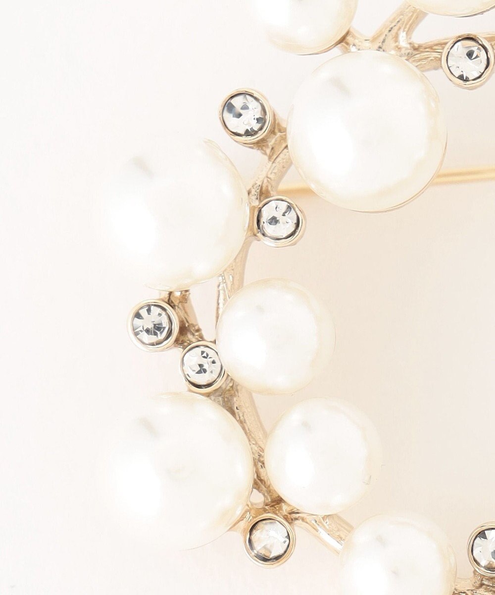 ANY SIS サークルパール調 ブローチ 